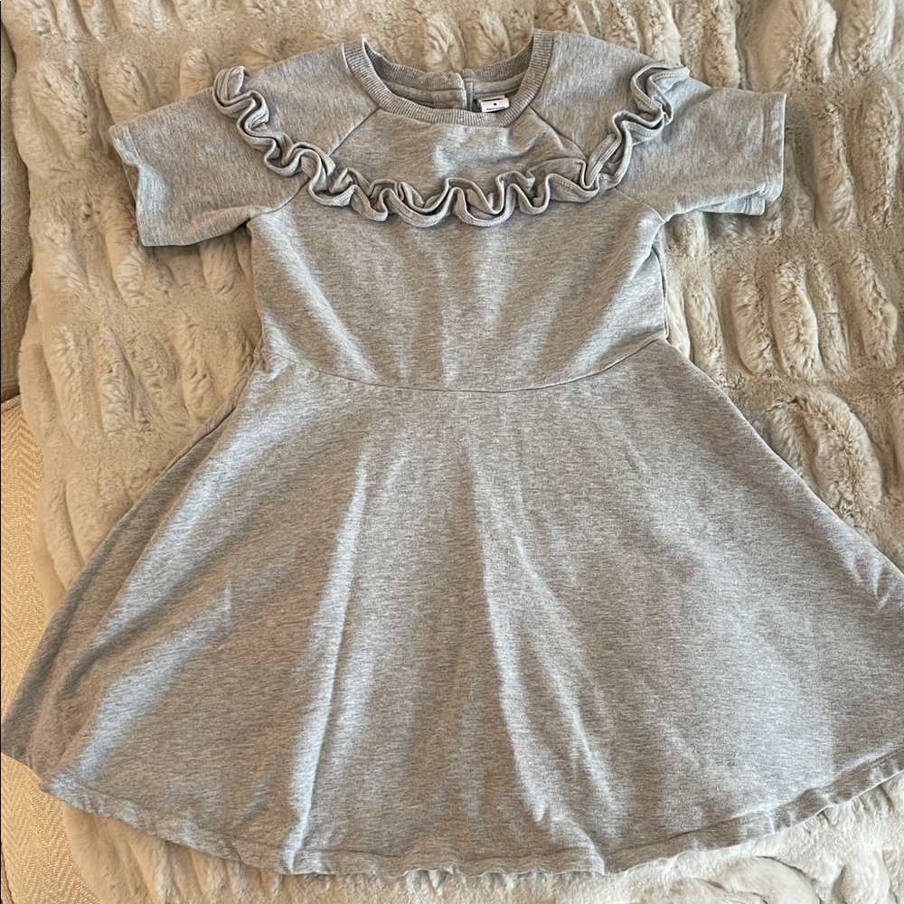 EUC Janie and Jack gray stretch twirl dress